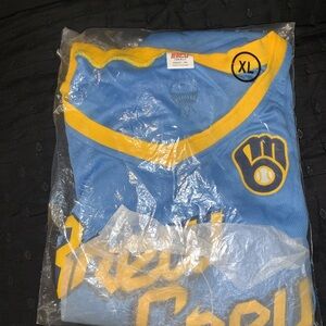 Men's Blue and Yellow Sports Jersey